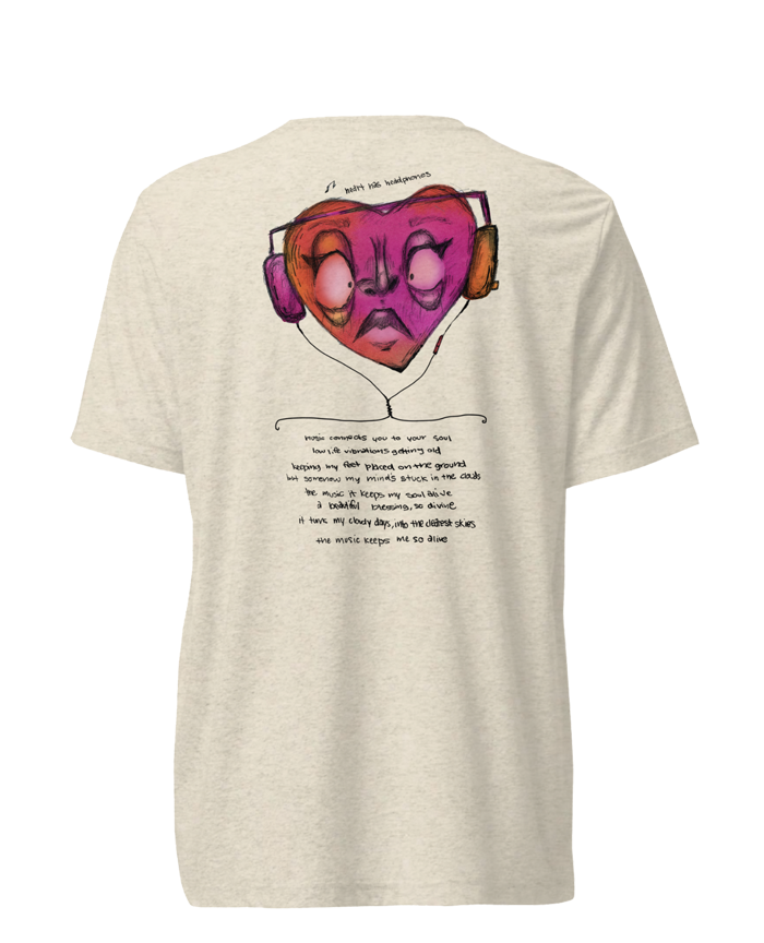 Keep the Music in Your Soul short sleeve t-shirt in beige